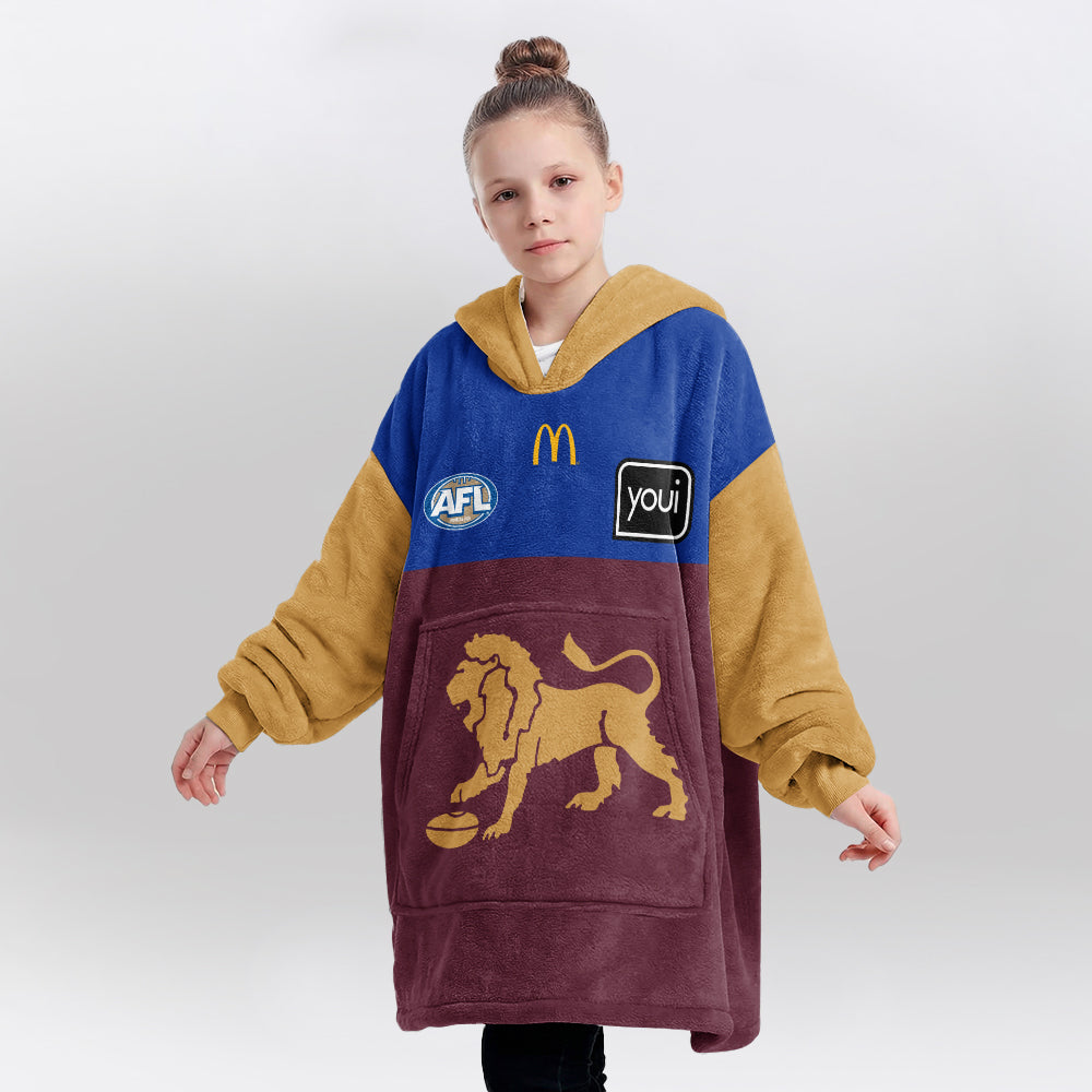 Brisbane Football Unisex Blanket Hoodie
