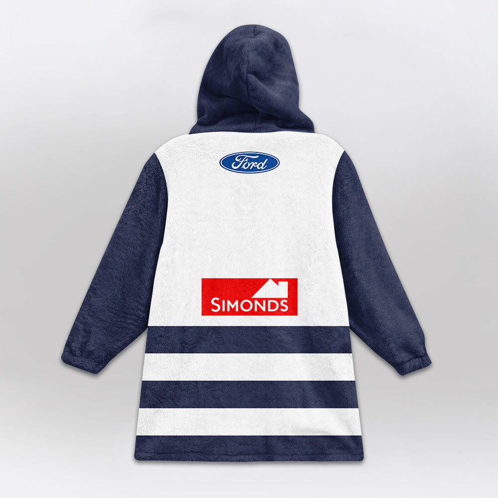 Geelong Football Blanket Hoodie