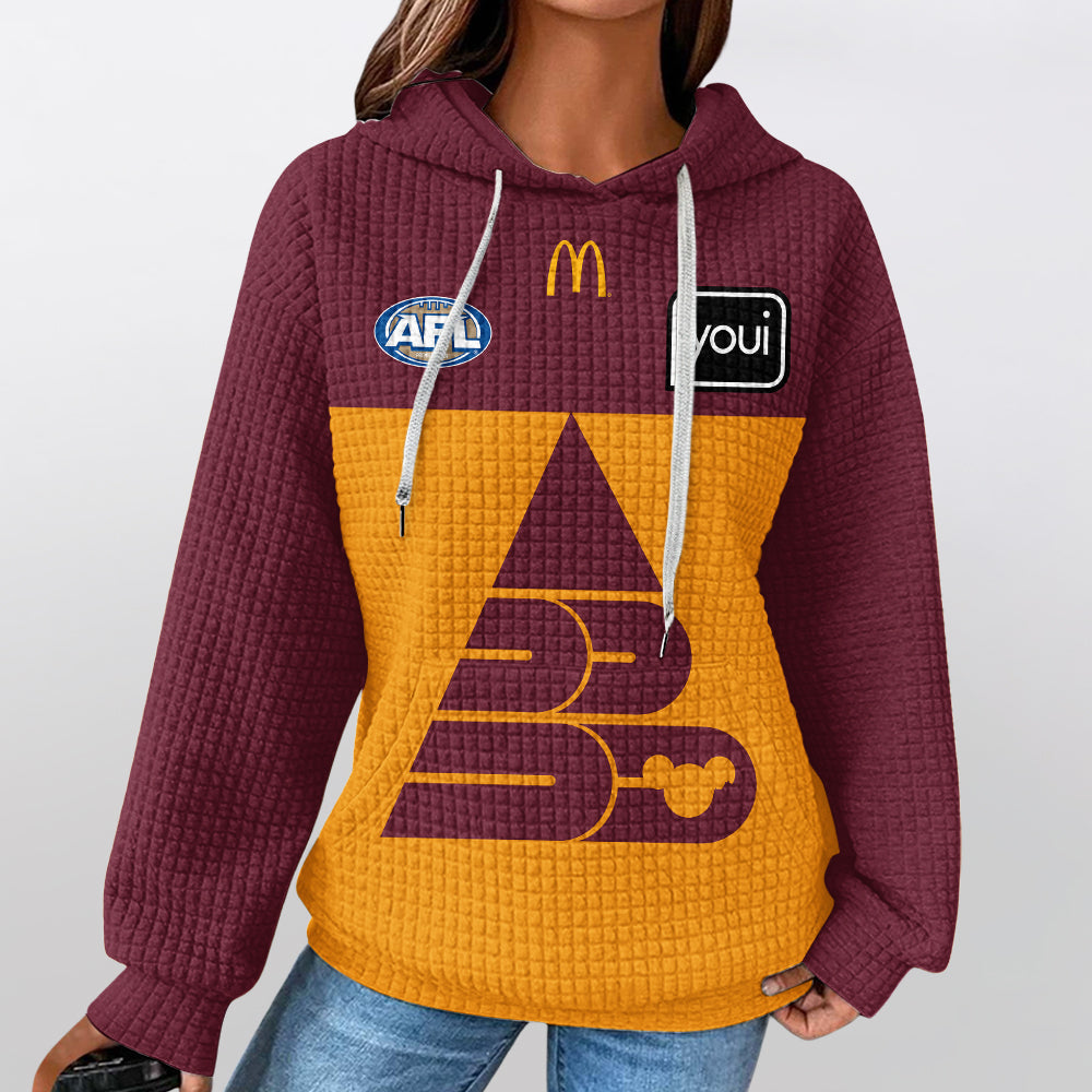 Brisbane Football Unisex Waffle Hoodie