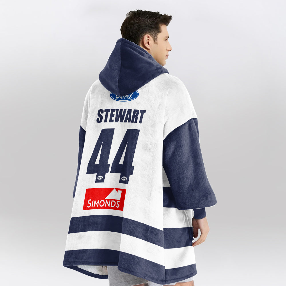 Geelong Football Blanket Hoodie