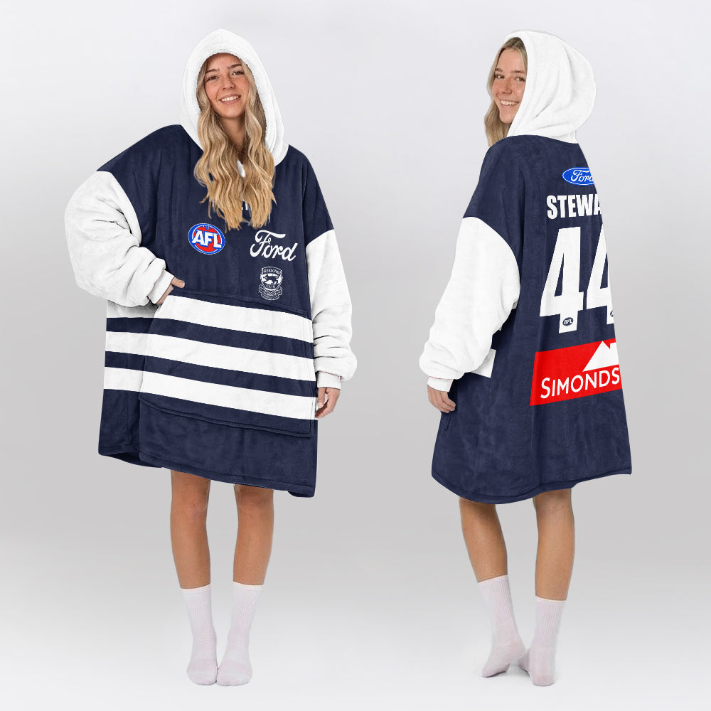Geelong Football Blanket Hoodie