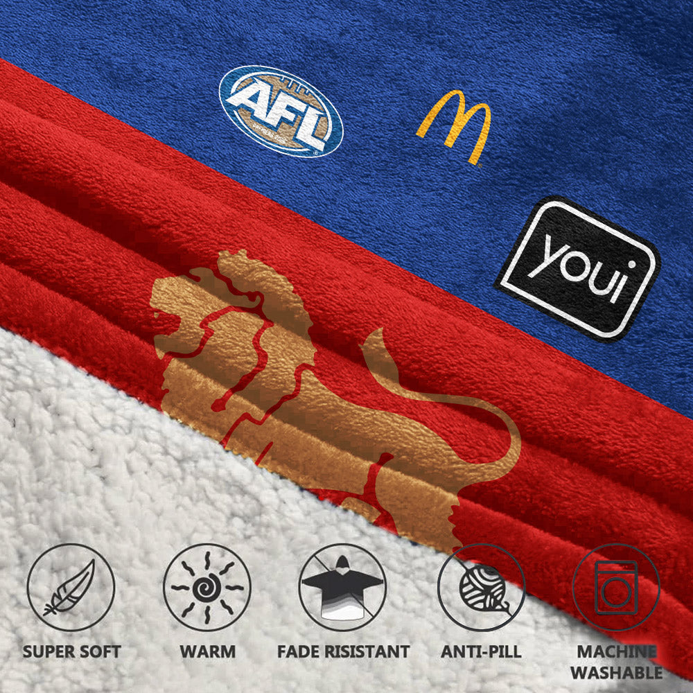 Brisbane Football Unisex Blanket Hoodie