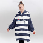 Geelong Football Blanket Hoodie