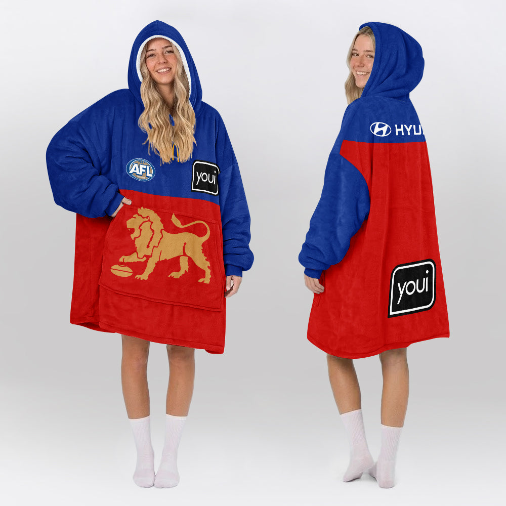 Brisbane Football Unisex Blanket Hoodie