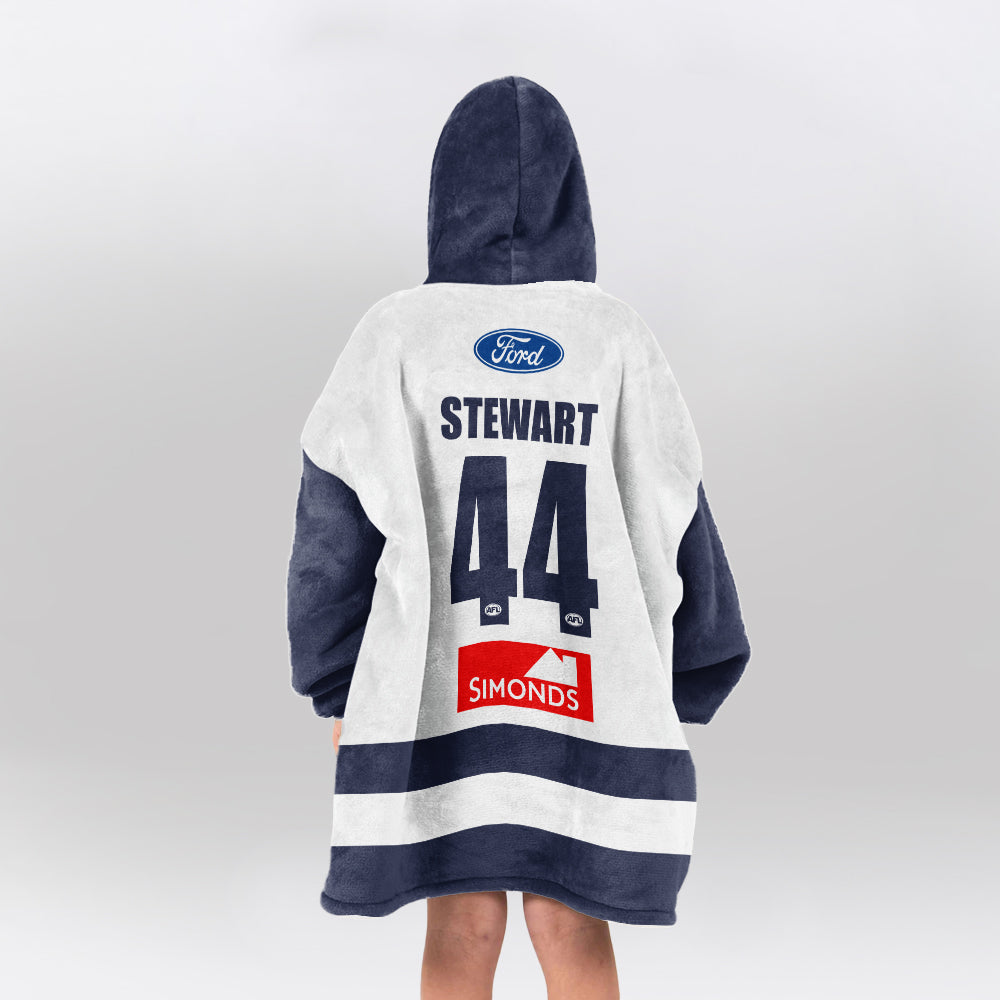 Geelong Football Blanket Hoodie