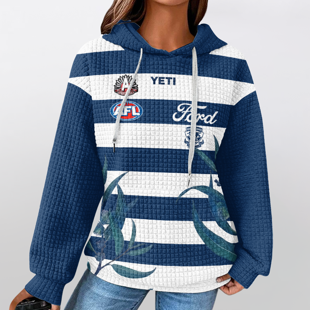 Geelong Football Unisex Waffle Hoodie