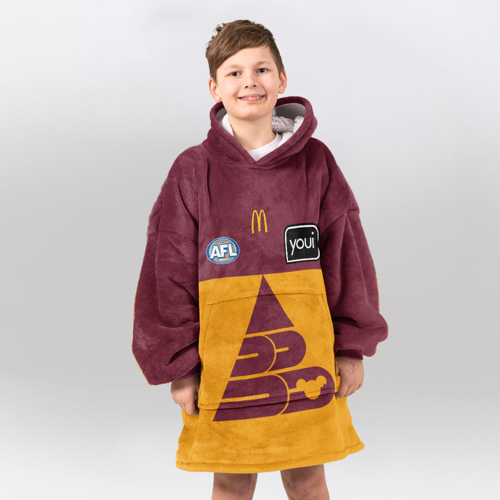 Brisbane Football Unisex Blanket Hoodie