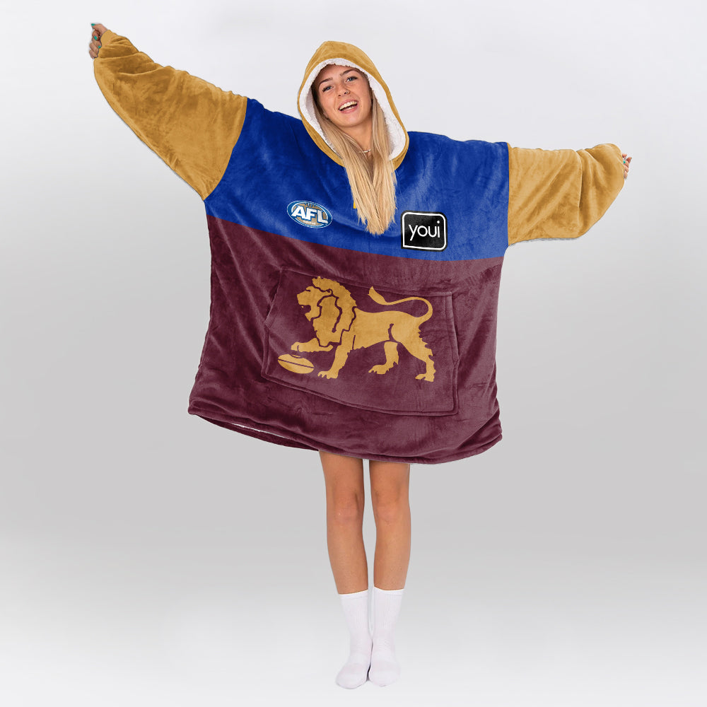 Brisbane Football Unisex Blanket Hoodie
