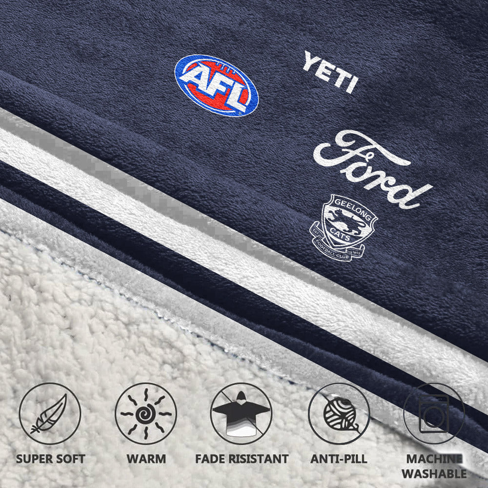 Geelong Football Blanket Hoodie