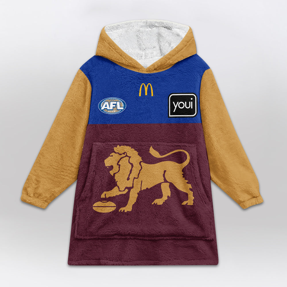 Brisbane Football Unisex Blanket Hoodie