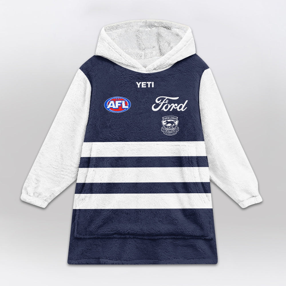 Geelong Football Blanket Hoodie