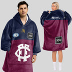 Brisbane Football Unisex Blanket Hoodie