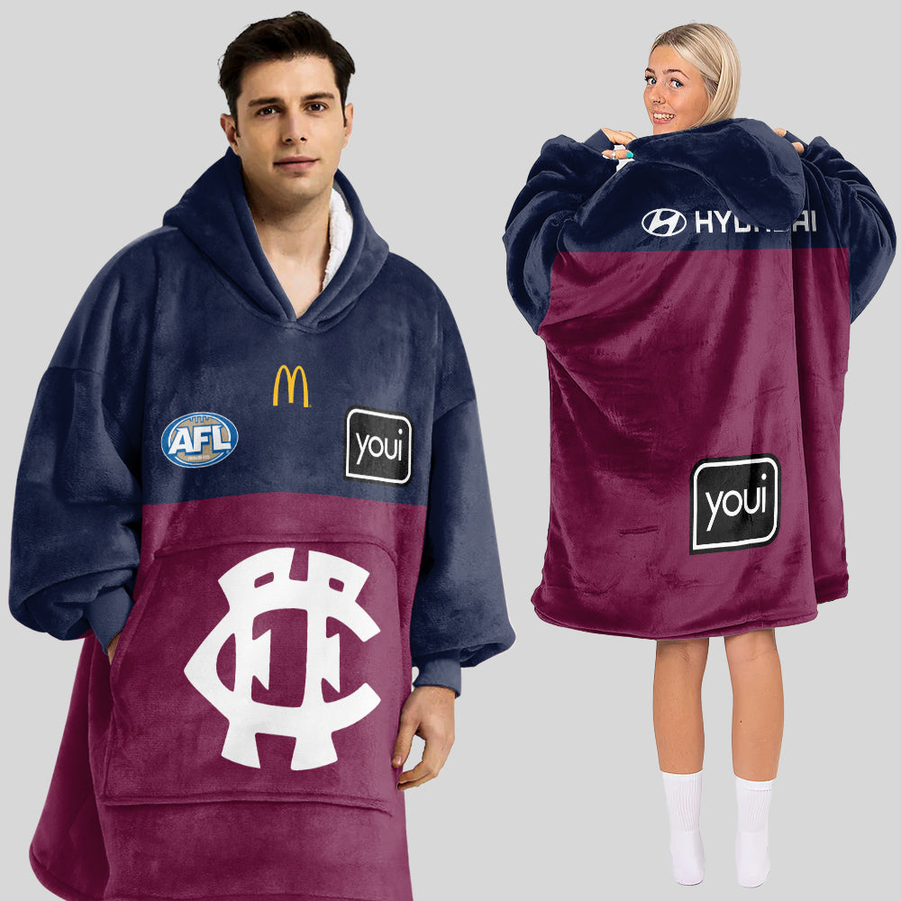 Brisbane Football Unisex Blanket Hoodie