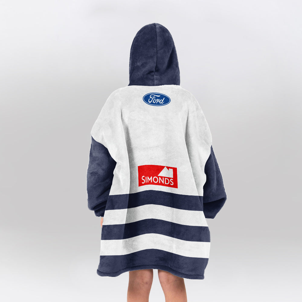 Geelong Football Blanket Hoodie