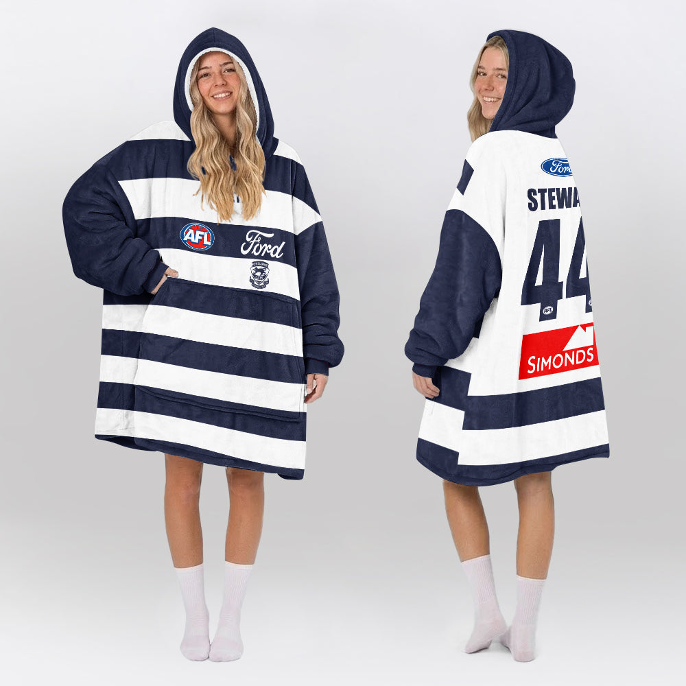 Geelong Football Blanket Hoodie