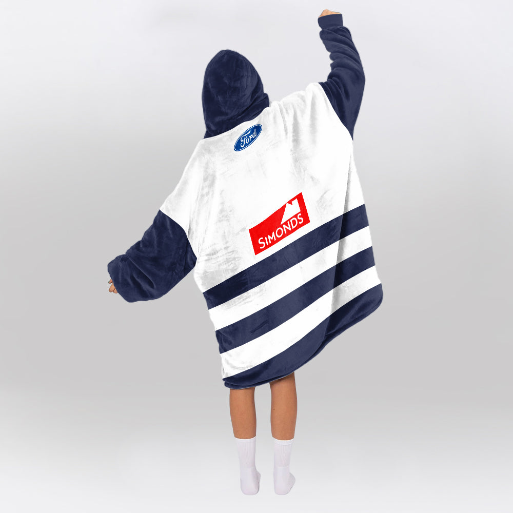 Geelong Football Blanket Hoodie