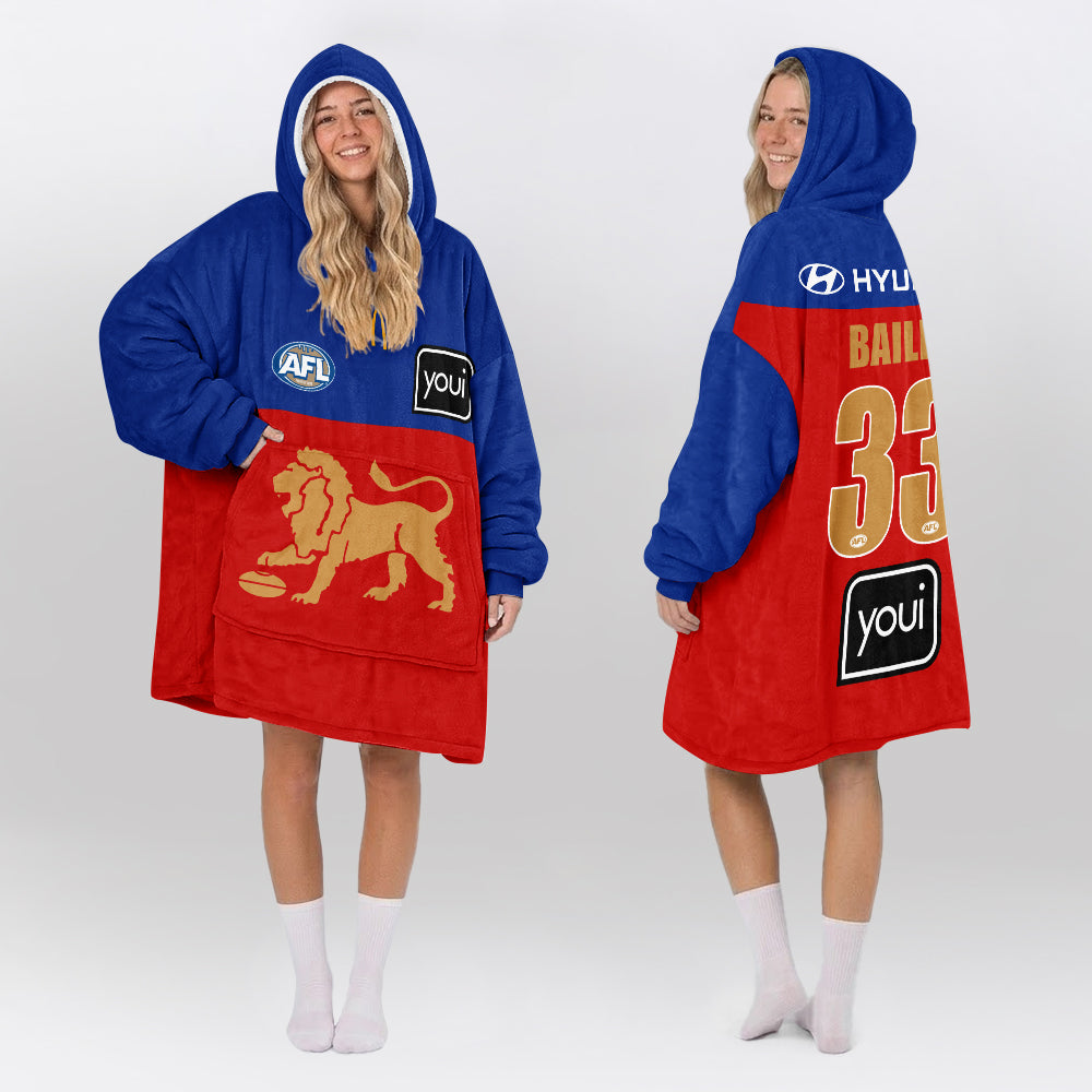 Brisbane Football Unisex Blanket Hoodie