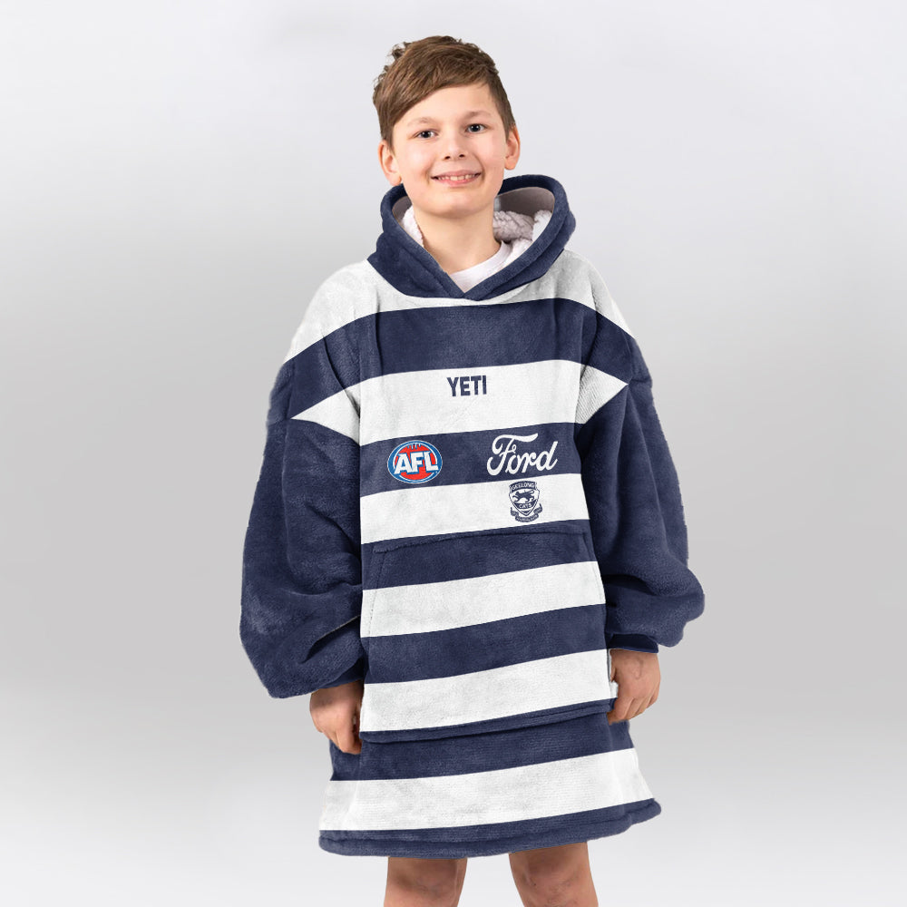 Geelong Football Blanket Hoodie