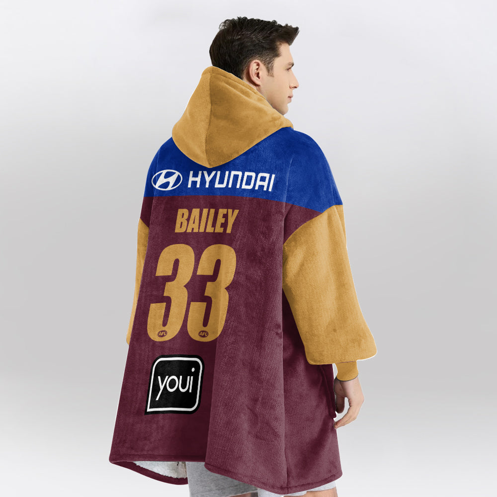 Brisbane Football Unisex Blanket Hoodie