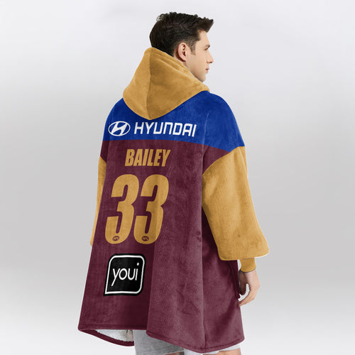 Brisbane Football Unisex Blanket Hoodie