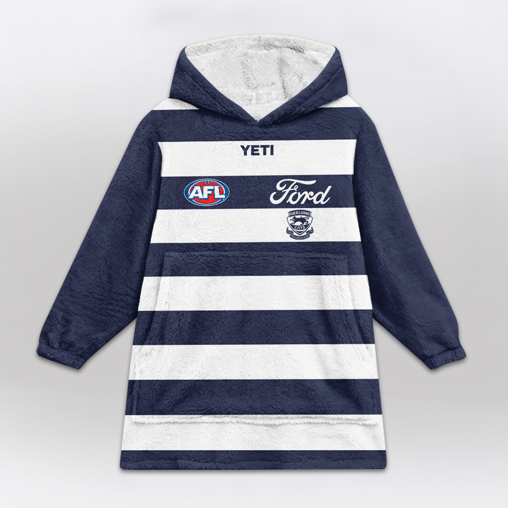 Geelong Football Blanket Hoodie