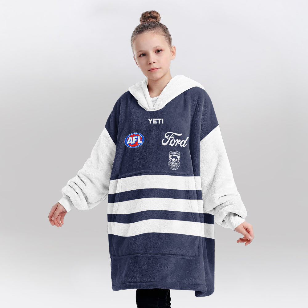 Geelong Football Blanket Hoodie