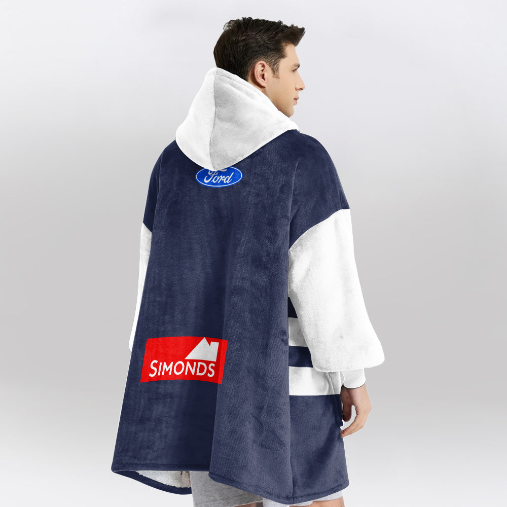 Geelong Football Blanket Hoodie