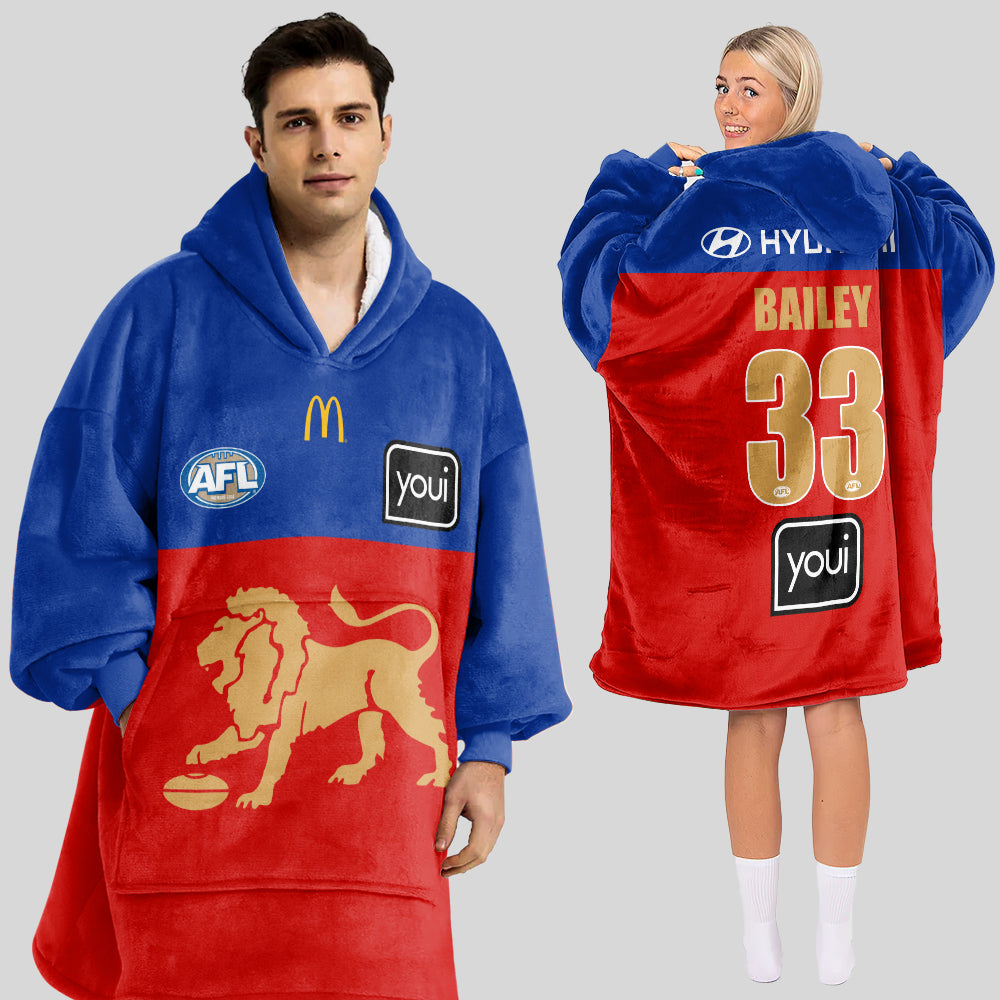 Brisbane Football Unisex Blanket Hoodie