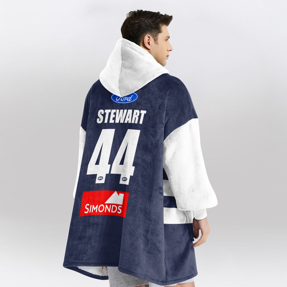 Geelong Football Blanket Hoodie