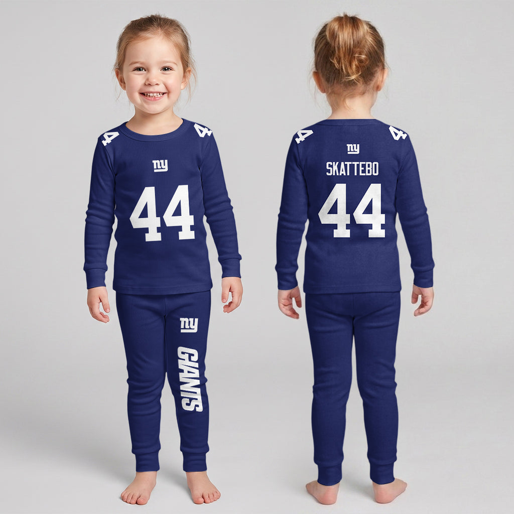 Giants Football! Inspired Bamboo Two Piece Long Sleeve Pajama Set