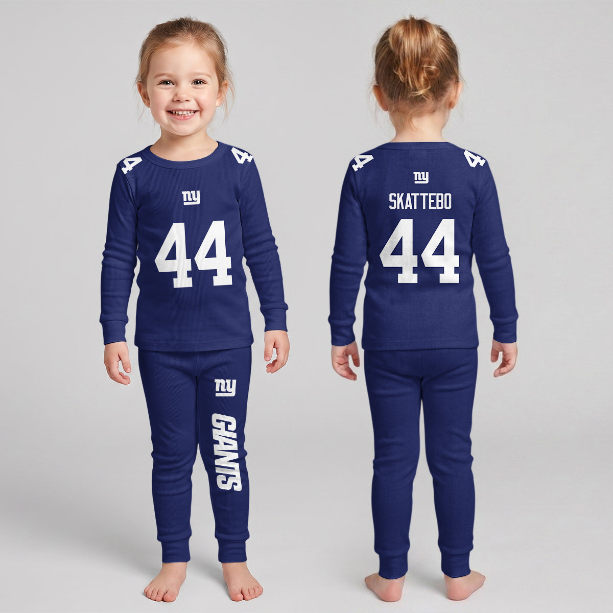 Giants Football! Inspired Bamboo Two Piece Long Sleeve Pajama Set