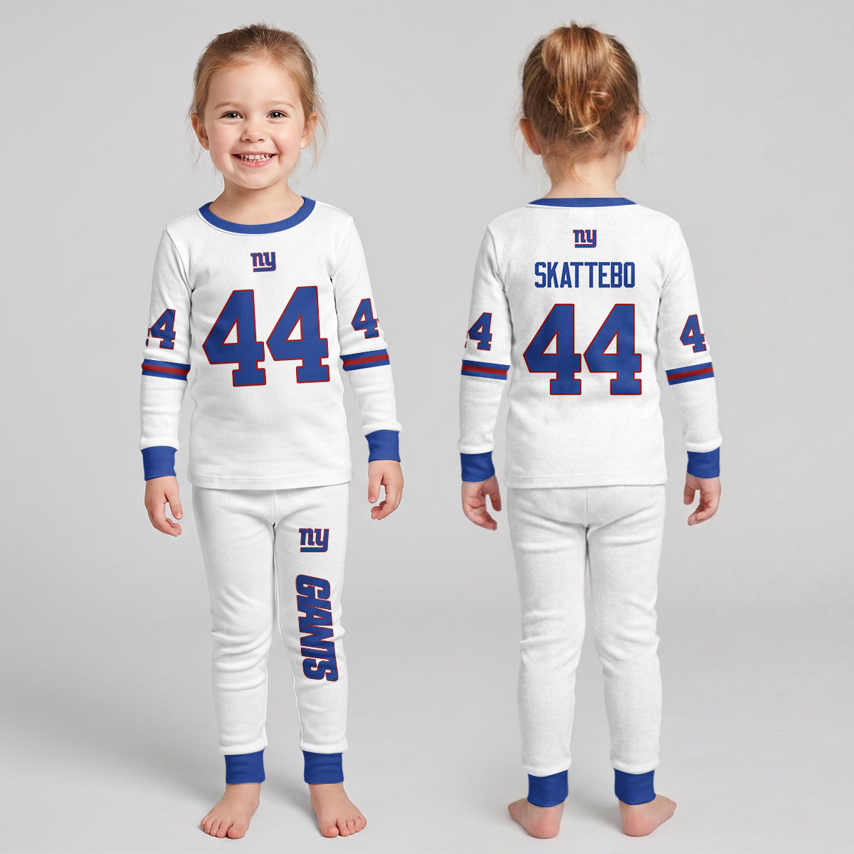Giants Football! Inspired Bamboo Two Piece Long Sleeve Pajama Set