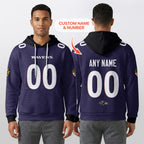 Baltimore R. Rivalries Lamar Jackson 8 Football Waffle Hoodie