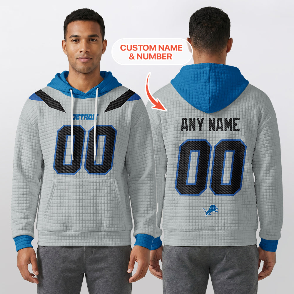 Detroit Lions Rivalries Jahmyr Gibbs 0 Football Waffle Hoodie
