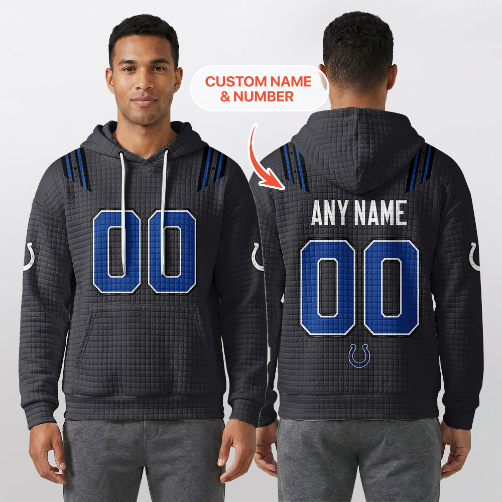 Indianapolis C. Rivalries Warren 84 Football Waffle Hoodie