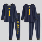 Michigan Wolverines Football!! Inspired Bamboo Two Piece Long Sleeve Pajama Set