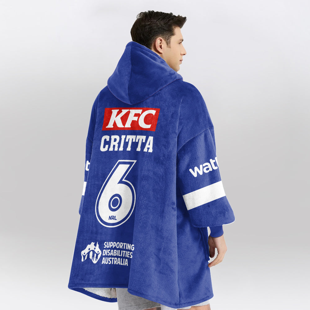 Bulldogs Rugby Critta Unisex Blanket Hoodie