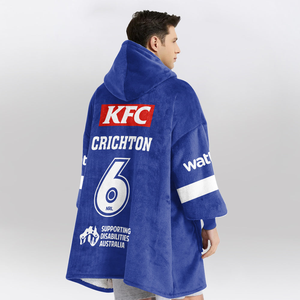 Bulldogs Rugby Crichton Unisex Blanket Hoodie