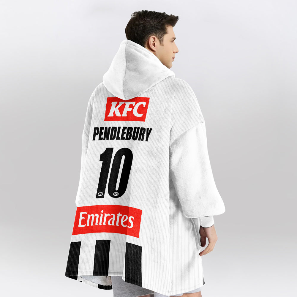 Collingwood 10 Pendlebury Football Blanket Hoodie