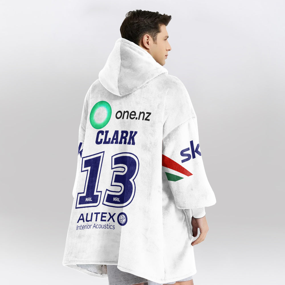 New Zealand 2026 Erin Clark 13 Away Unisex Blanket Hoodie