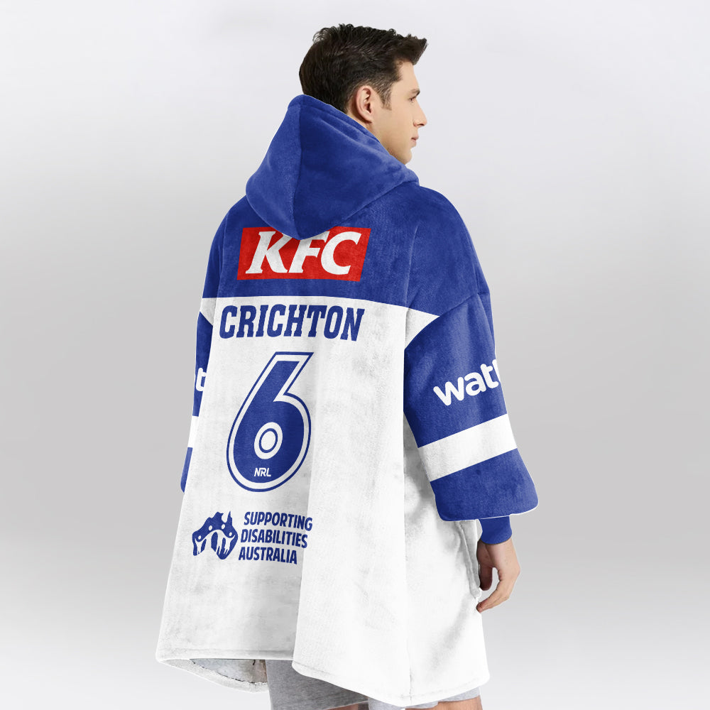 Bulldogs Rugby Crichton Unisex Blanket Hoodie