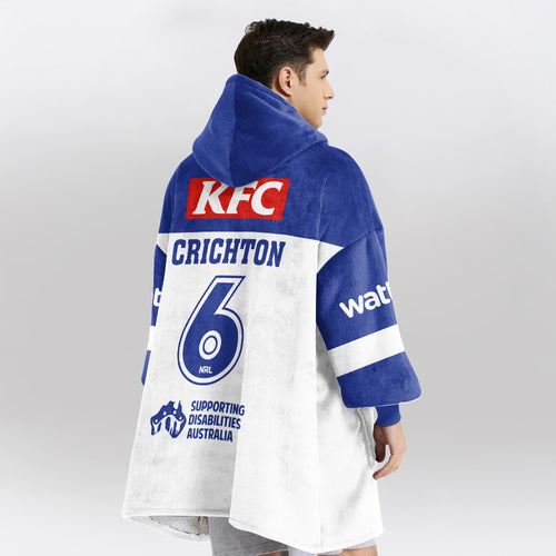 Bulldogs Rugby Crichton Unisex Blanket Hoodie