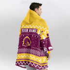 Brisbane Rugby Old School Blanket Hoodie