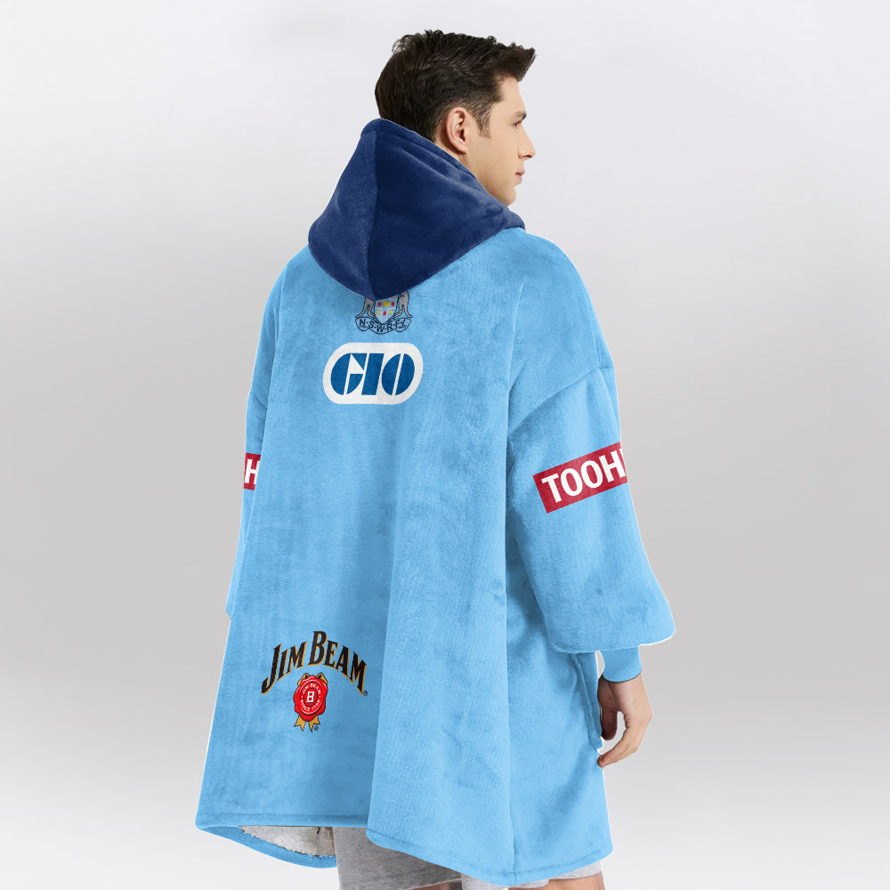 NSW Blues Rugby Blanket Hoodie
