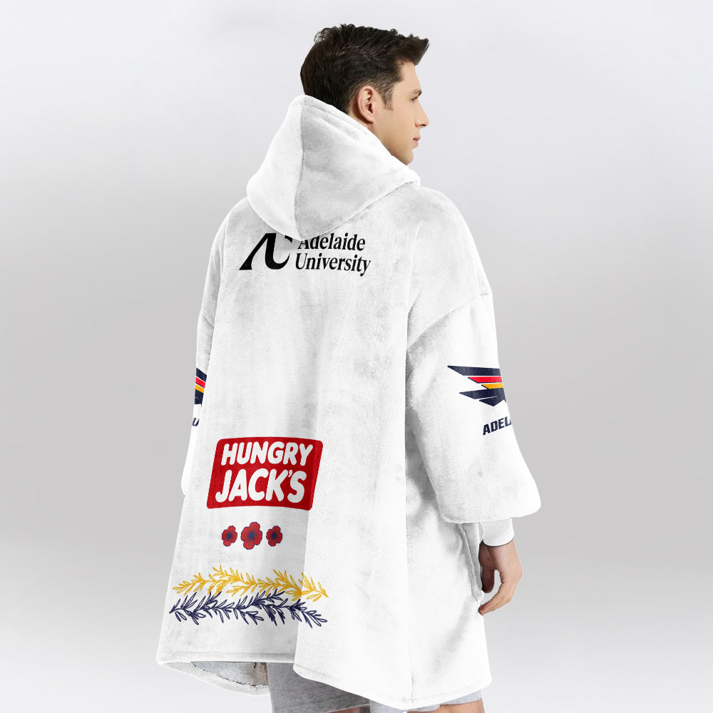 Adelaide Football 2026 White Blanket Hoodie