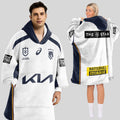 Brisbane Unisex White Blanket Hoodie