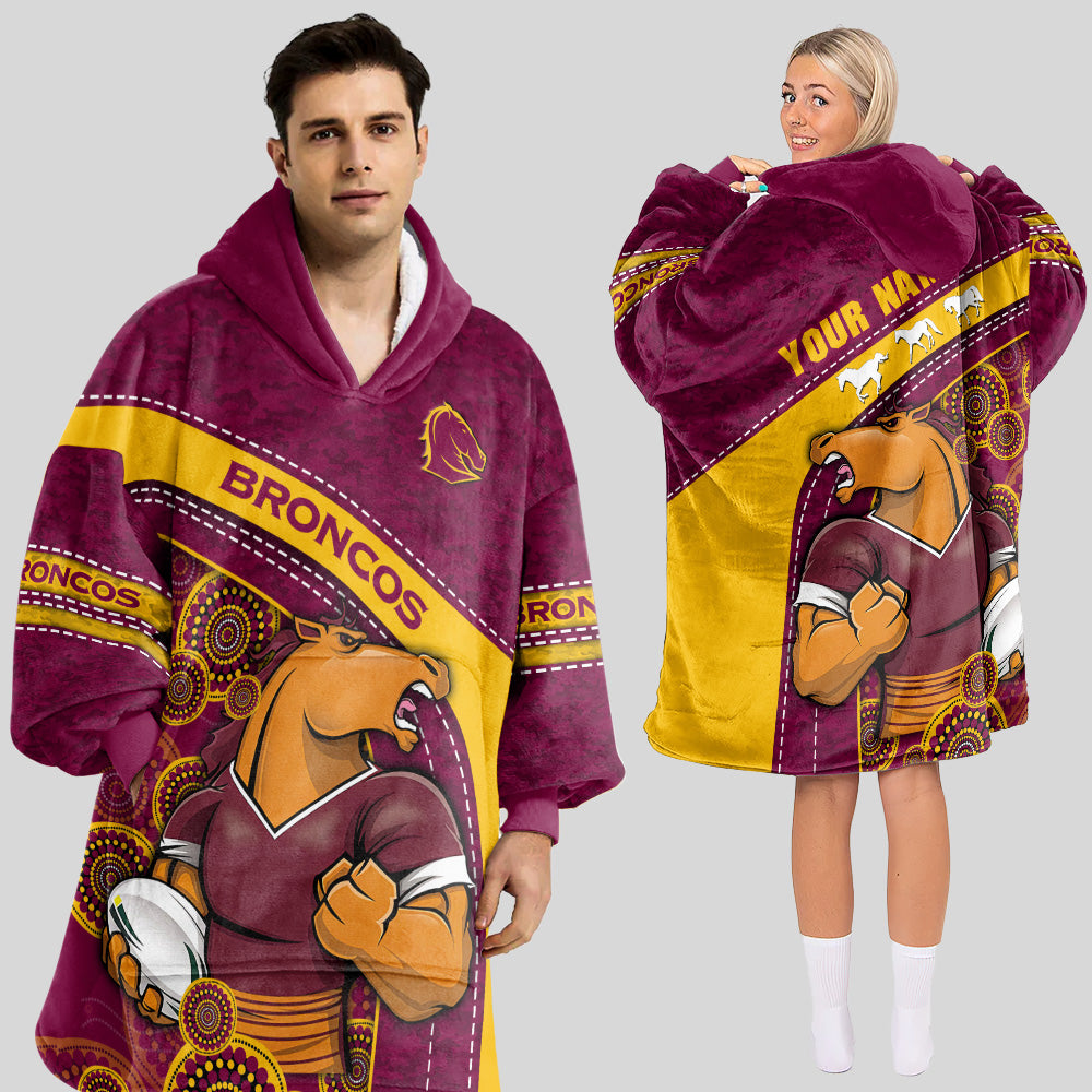Brisbane Rugby Old School Blanket Hoodie