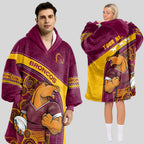 Brisbane Rugby Old School Blanket Hoodie