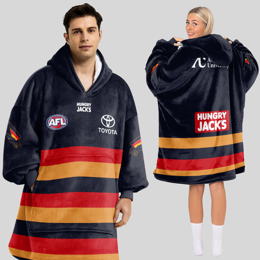 Adelaide Football 2026 Home Blanket Hoodie