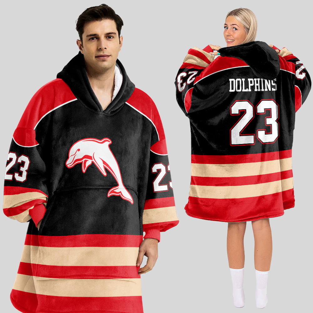 Dolphins Unisex Blanket Hoodie